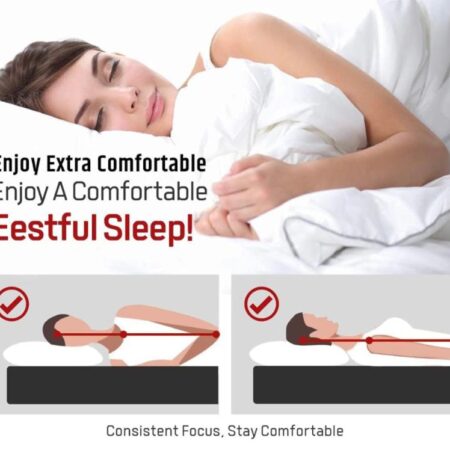 All Side Sleeper Soft and Supportive Duluxe Fibre Pillow - 100% Fluffy and Cozy Polyester Fibre Pillow ( 20*30cm ) - Image 4