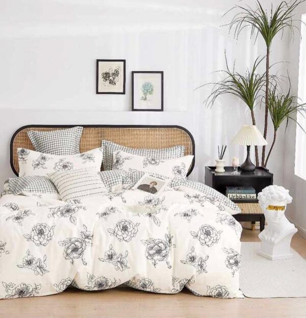 white floral duvet set