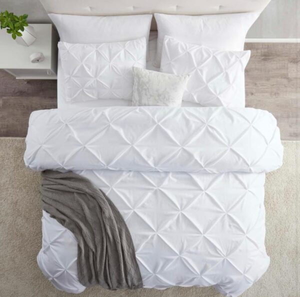 white pintuck duvet cover