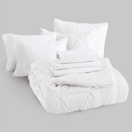 white pintuck bedding
