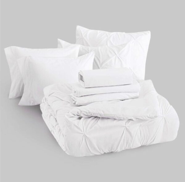 white pintuck bedding