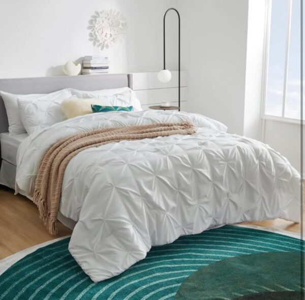 white geometric duvet cover