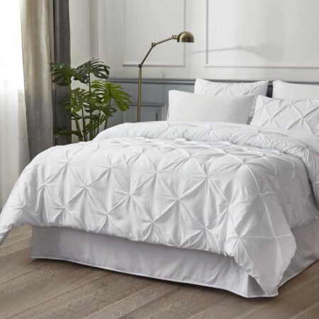 white pintuck duvet set