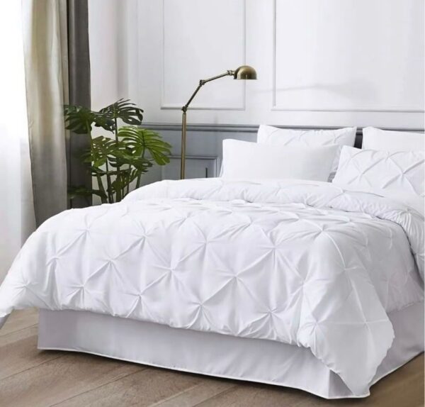 white pintuck duvet set