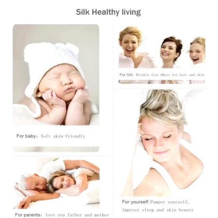White Silk Bedsheet and Pillowcases Set High Quality Silk Bedsheet Set (3 x 6, 4 x 6, 6 x 6, 6 x 7, 7 x 7) - Image 2