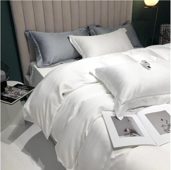 Silk white duvet cover