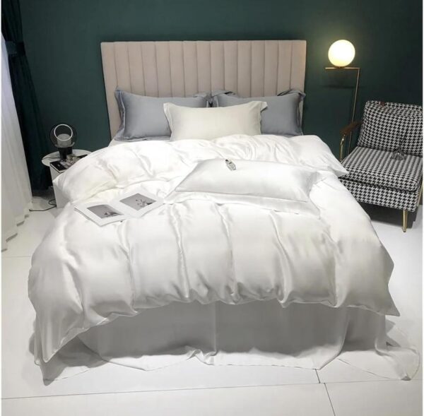 silk white bedding