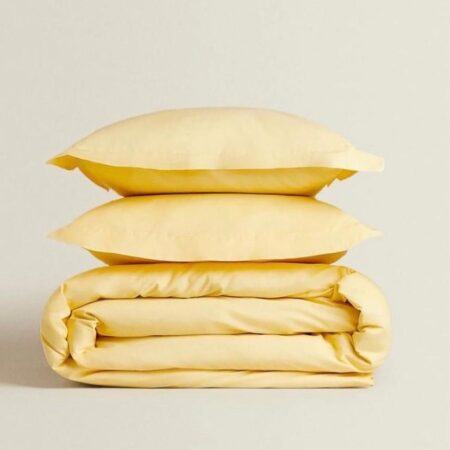 yellow quilted duvet set