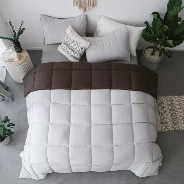 light grey duvet and pillowcases