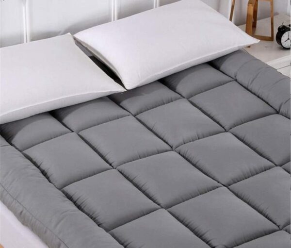 grey bed topper