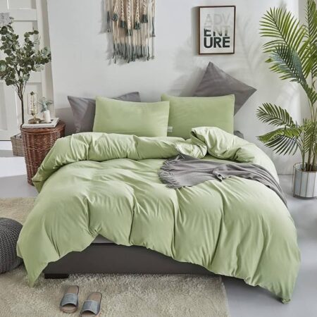 light green duvet set