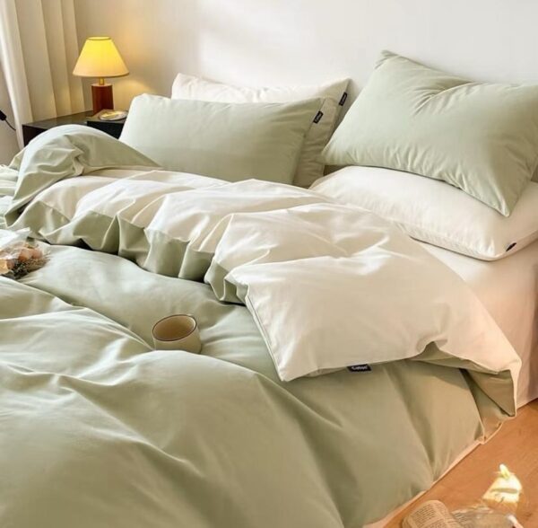 green reversible duvet set