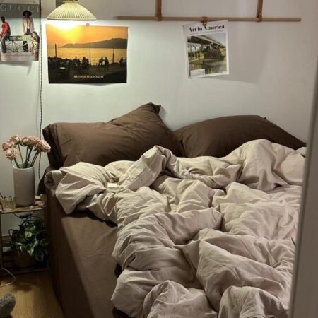 light brown duvet set