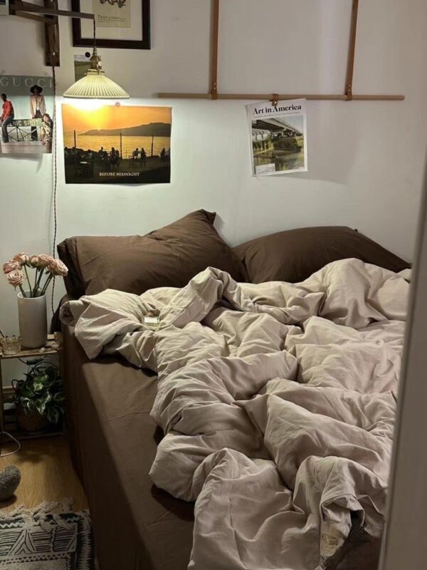 light brown duvet set