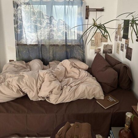 light brown bedding