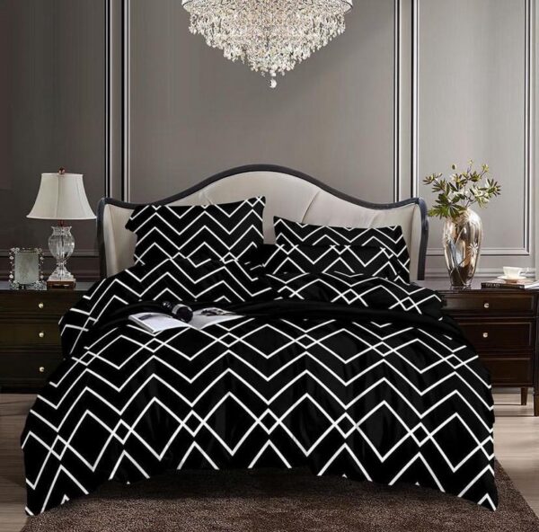 black and white cotton duvet set