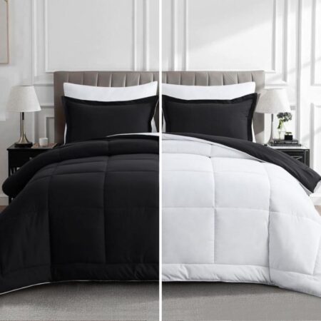 white and black comforter set