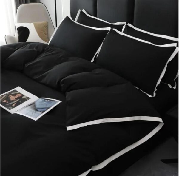 black duvet cover set