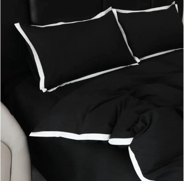 polish cotton black duvet set