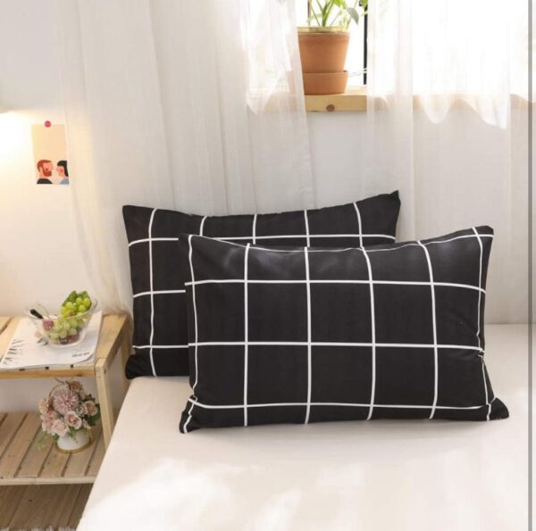 black grid pillowcases