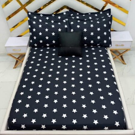 Black star bedsheet set