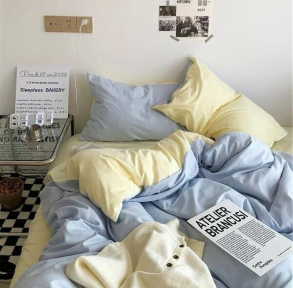 blue reversible duvet set