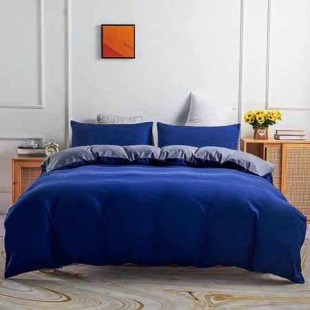 blue reversible duvet set