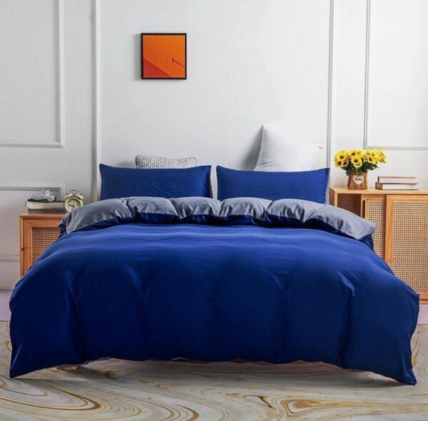 blue reversible duvet set