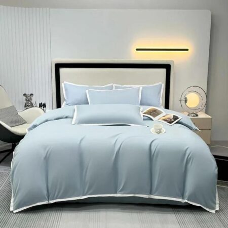 Hotel quality blue bedding set