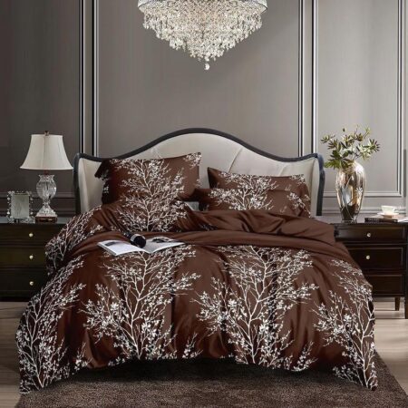 brown trees duvet set