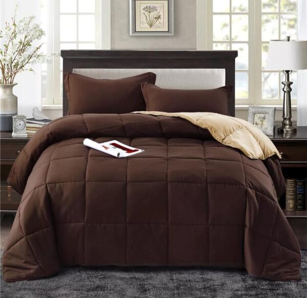 brown reversible duvet set