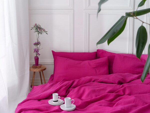 fuchsia duvet cover set