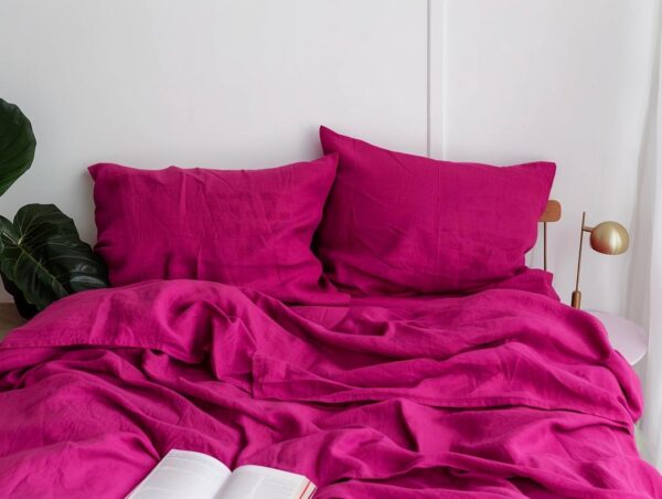 deep pink duvet set