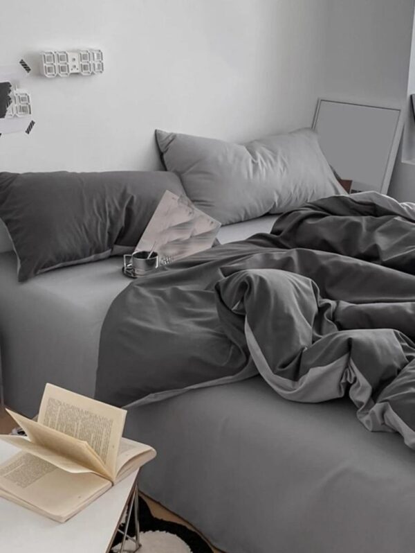 grey and light grey duvet set