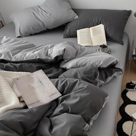 dark grey bedding set