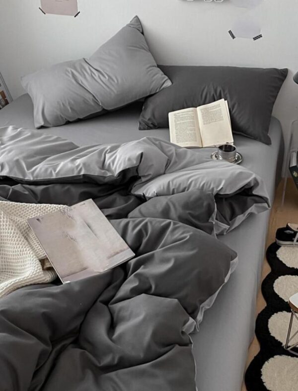 dark grey bedding set