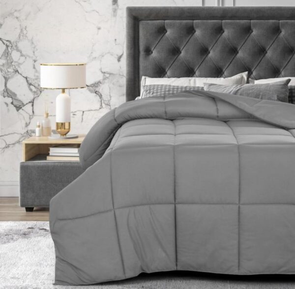 grey comforter