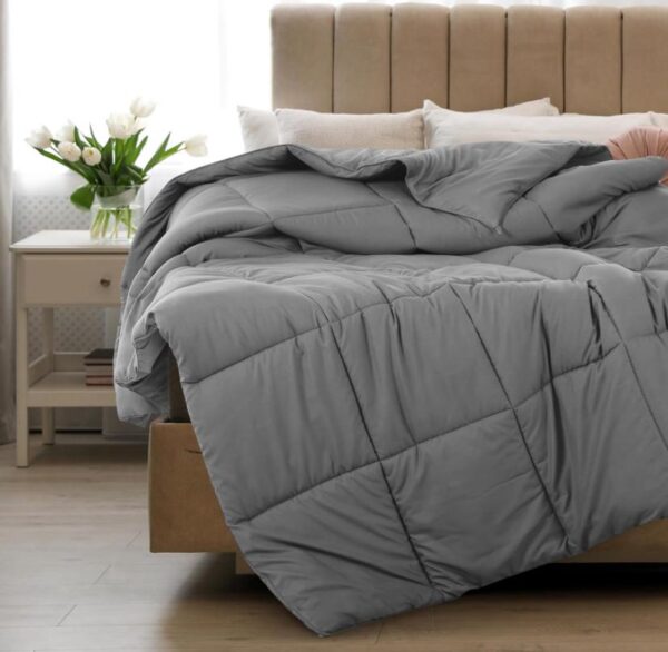 grey box stitched duvet