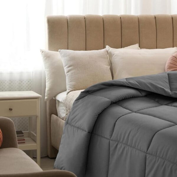 grey box stitched duvet