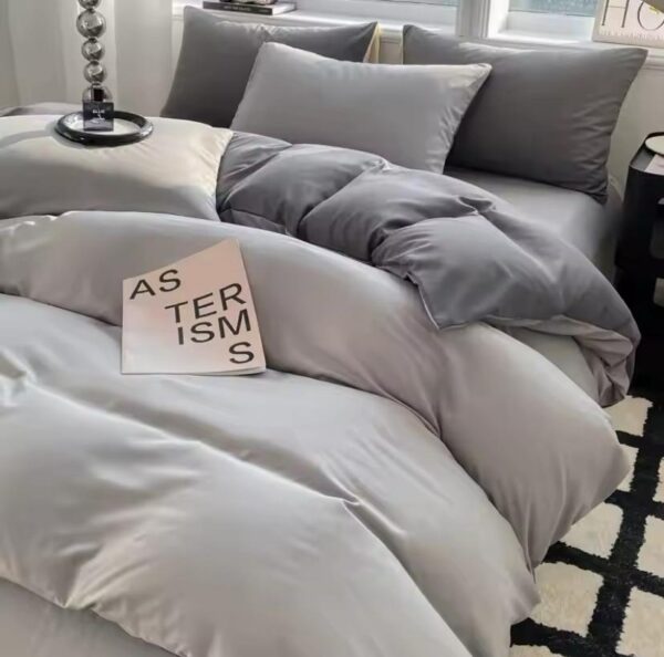 grey reversible duvet set