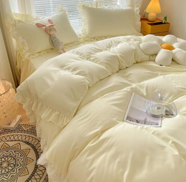 ruffle lace duvet set king