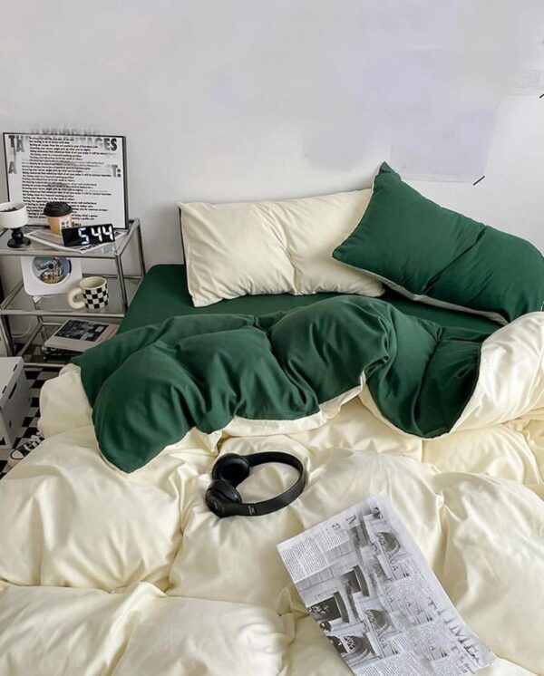 milk and green duvet set