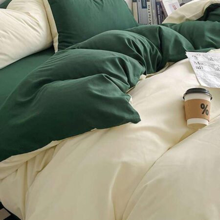 milk and green bedding
