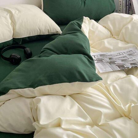 green mix bedding set