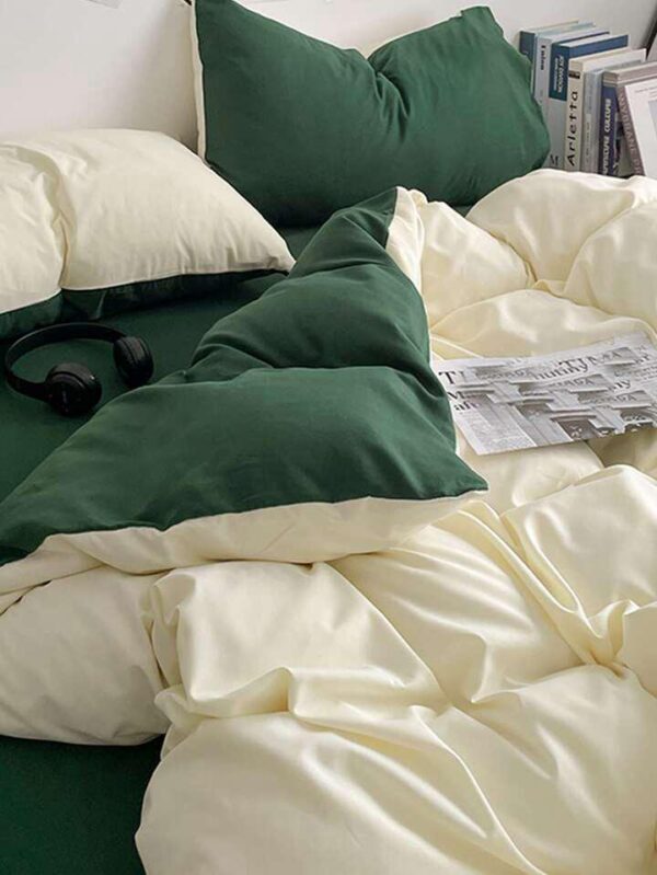 green mix bedding set