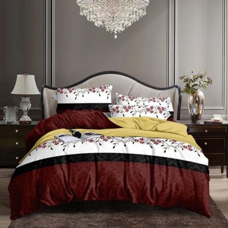 Multicolor floral duvet set