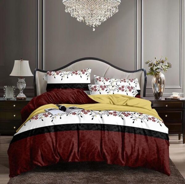 Multicolor floral duvet set