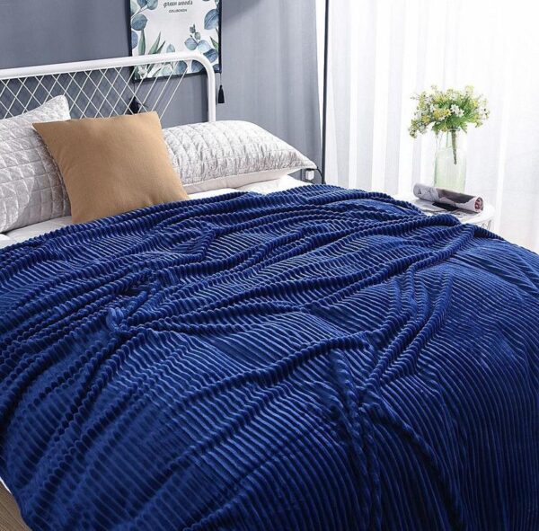 Navy Blue flannel blanket