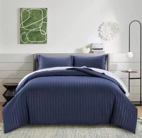 blue stripe duvet cover