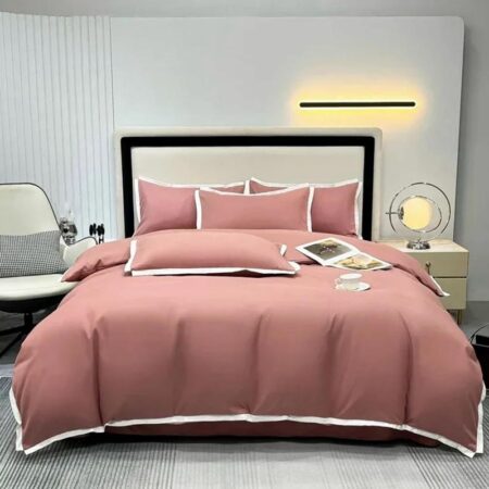 Hotel quality pink bedding set